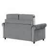 57.4" Pull Out Sofa Bed,Sleeper Sofa Bed with Premium Twin Size Mattress Pad,2-in-1 Pull Out Couch Bed,Loveseat Sleeper for Living Room,Small Apartmen