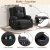Power Lift Recliner Chair Electric Recliner for Elderly Recliner Chair with Massage and Heating Functions, Remote, Phone Holder Side Pockets and Cup H