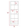 Multistorage Pantry Cabinet; Five Shelves; Double Door Cabinet -Dark Brown / Black