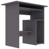 Desk Gray 31.5"x17.7"x29.1" Engineered Wood
