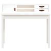 Desk White 43.3"x19.7"x36.6" Solid Wood Pine