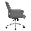 Modern Home Office Leisure Chair PU Leather Adjustable Swivel with Armrest