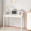 Desk White 43.3"x19.7"x36.6" Solid Wood Pine