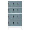 Locker Cabinet Light Gray and Dark Gray 35.4"x17.7"x70.9" Steel
