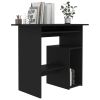 Desk Black 31.5"x17.7"x29.1" Engineered Wood