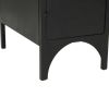 Double Pedestal Desk Solid Firwood and Steel 47.2"x19.7"x29.9"