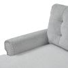 120" Modern U-Shaped Corner Sectional Sofa Upholstered Linen Fabric Sofa Couch for Living Room, Bedroom, Gray