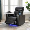 Premium Power Recliner with Storage Arms, Cupholders, Swivel Tray Table and Cell Phone Stand,Black(Old Sku:SG000451AAA)