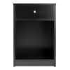 Squamish Accent table with 1 Drawer; Black Finish