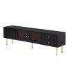 TV Stand for TVs up to 80'', Entertainment Center with Multifunctional Storage Space, TV Cabinet with 2 Drawers, Media Console for Living Room, Bedroo