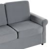 57.4" Pull Out Sofa Bed,Sleeper Sofa Bed with Premium Twin Size Mattress Pad,2-in-1 Pull Out Couch Bed,Loveseat Sleeper for Living Room,Small Apartmen