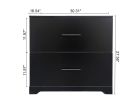 2 -Drawer Lateral Filing Cabinet,Storage Filing Cabinet for Home Office, Black