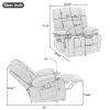 Power Lift Recliner Chair Electric Recliner for Elderly Recliner Chair with Massage and Heating Functions, Remote, Phone Holder Side Pockets and Cup H