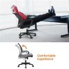 Adjustable Mid Back Mesh Swivel Office Chair with Armrests, Black