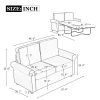 57.4" Pull Out Sofa Bed,Sleeper Sofa Bed with Premium Twin Size Mattress Pad,2-in-1 Pull Out Couch Bed,Loveseat Sleeper for Living Room,Small Apartmen