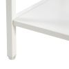 Set of 2, 15.74" Rattan End table with drawer, Modern nightstand, metal legs,side table for living room, bedroom,white