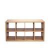 Smart Cube 8-Cube Organizer Storage with Opened Back Shelves,2 X 4 Cube Bookcase Book Shleves for Home, Office ,Walnut Color