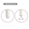 Set of 2, 15.74" Rattan End table with drawer, Modern nightstand, metal legs,side table for living room, bedroom,white