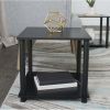No Tools End Tables, Solid Black, Set of 2