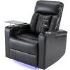 Premium Power Recliner with Storage Arms, Cupholders, Swivel Tray Table and Cell Phone Stand,Black(Old Sku:SG000451AAA)