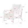 Modern Teddy Fabric Accent Chair,Oak Wood Frame Armchair for Living Room