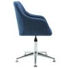 Swivel Office Chair Blue Fabric