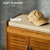 Shoe Bench with Storage Cabinets Brown