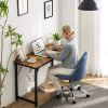 Modern Simple Style Wooden Work Office Desks with Storage,47 Inch,Brown