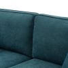 Modern Sofa for Living Room,61" Green Chenille Sofa Couch, Sectional Love Seat Sofa Couch with Brown Legs, Upholstered Sofa for Apartment Bedroom Home