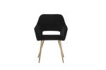 Black Faux Fur Vanity Chair, Cute Vanity Chair for Girls Women Modern Upholstered Faux Fur Armchair with Gold Metal Legs for Makeup Bedroom Living Roo