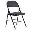 6pcs Elegant Foldable Iron & PVC Chairs for Convention & Exhibition Black