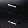Bellamy 2-Drawer Leaning Shelf; Black