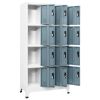 Locker Cabinet Light Gray and Dark Gray 35.4"x17.7"x70.9" Steel