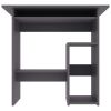 Desk Gray 31.5"x17.7"x29.1" Engineered Wood
