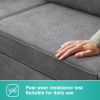 91*91" Modern Upholstered Living Room Sectional Sofa, L Shape Furniture Couch with 3 Pillows