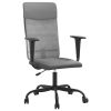 Office Chair Gray Mesh Fabric and Faux Leather