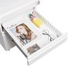 3-Drawer Mobile File Cabinet with Lock, Office Storage Filing Cabinet for Legal/Letter Size, Pre-Assembled Metal File Cabinet Except Wheels Under Desk