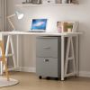 File cabinet with two drawers with lock,Hanging File Folders A4 or Letter Size, Small Rolling File Cabinet Printer Stand office storage cabinet Office
