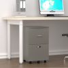 File cabinet with two drawers with lock,Hanging File Folders A4 or Letter Size, Small Rolling File Cabinet Printer Stand office storage cabinet Office