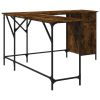 Desk Smoked Oak 55.5"x55.5"x29.5" Engineered Wood
