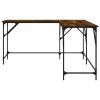 Desk Smoked Oak 58.7"x58.7"x29.5" Engineered Wood