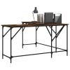 Desk Smoked Oak 58.7"x58.7"x29.5" Engineered Wood