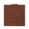 U-Can Square End Table Side Table with 2 Drawers Adorned with Embossed Patterns for Living Room, Hallway, Brown+White