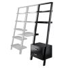Bellamy 2-Drawer Leaning Shelf; Black