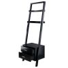 Bellamy 2-Drawer Leaning Shelf; Black