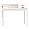Desk White 43.3"x19.7"x36.6" Solid Wood Pine