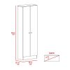 Multistorage Pantry Cabinet; Five Shelves; Double Door Cabinet -Black