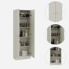 Multistorage Pantry abinet; Five Shelves; Double Door Cabinet -Pearl
