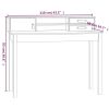 Desk White 43.3"x19.7"x36.6" Solid Wood Pine