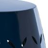 Cataleya Outdoor 12" Iron Side Table, Dark Blue